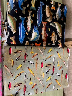 MALE_SKULL CAP_Fishing on black and fly fishing