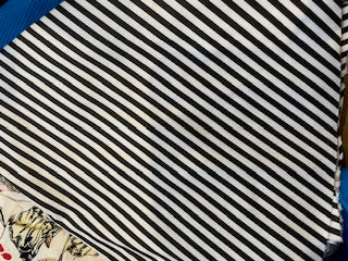 HALLOWEEN_Black and White Stripe Scrub Hat