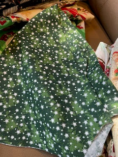 CHRISTMAS_Green Forest with White Stars