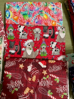 CHRISTMAS _ Available Christmas Fabric for hats (mens or womens) or journals or stockings