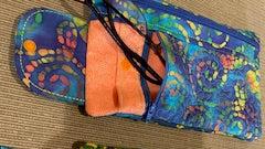 BAG_TAYLOR BAG in BLUE BATIK and ORANGE