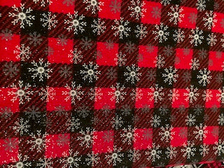 UNCUT_Plaid with White Snowflakes