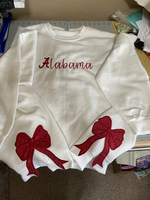 EMBROIDERY DESIGN_Side Bow embellishment _ add to any sweater