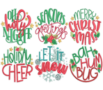 EMBROIDERY DESIGN_Christmas circle word art