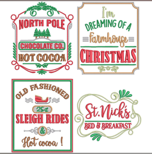 EMBROIDERY DESIGN_Christmas Signs