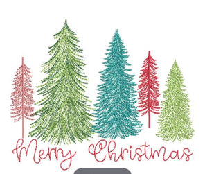 EMBROIDERY DESIGN_ Merry Christmas Trees