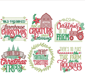 EMBROIDERY DESIGN_ Farmhouse Christmas sayings