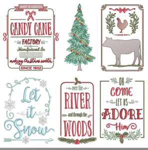 EMBROIDERY DESIGN_ Farmhouse Christmas items