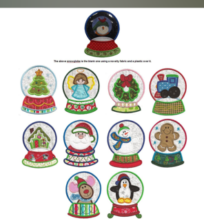 EMBROIDERY DESIGN_Christmas Designs SNOWGLOBES