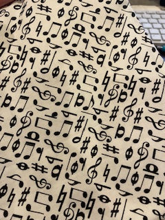 MUSIC_Musical Notes on White Fabric