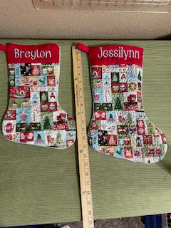 STOCKING_Order your customized quilted Christmas Stockings NOW