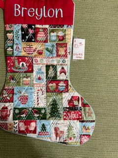 STOCKING_Order your customized quilted Christmas Stockings NOW